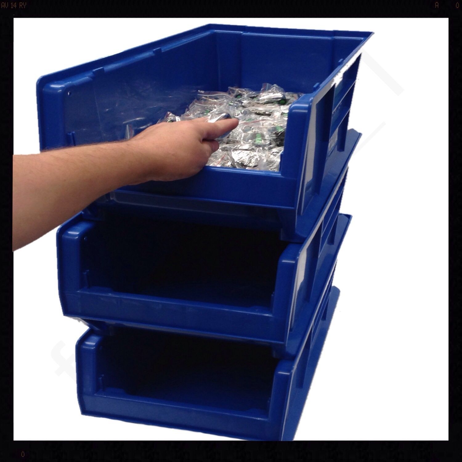 MASSIVE XXL 50KG STORAGE SPARE PARTS PLASTIC BIN STACKABLE COMMERCIAL