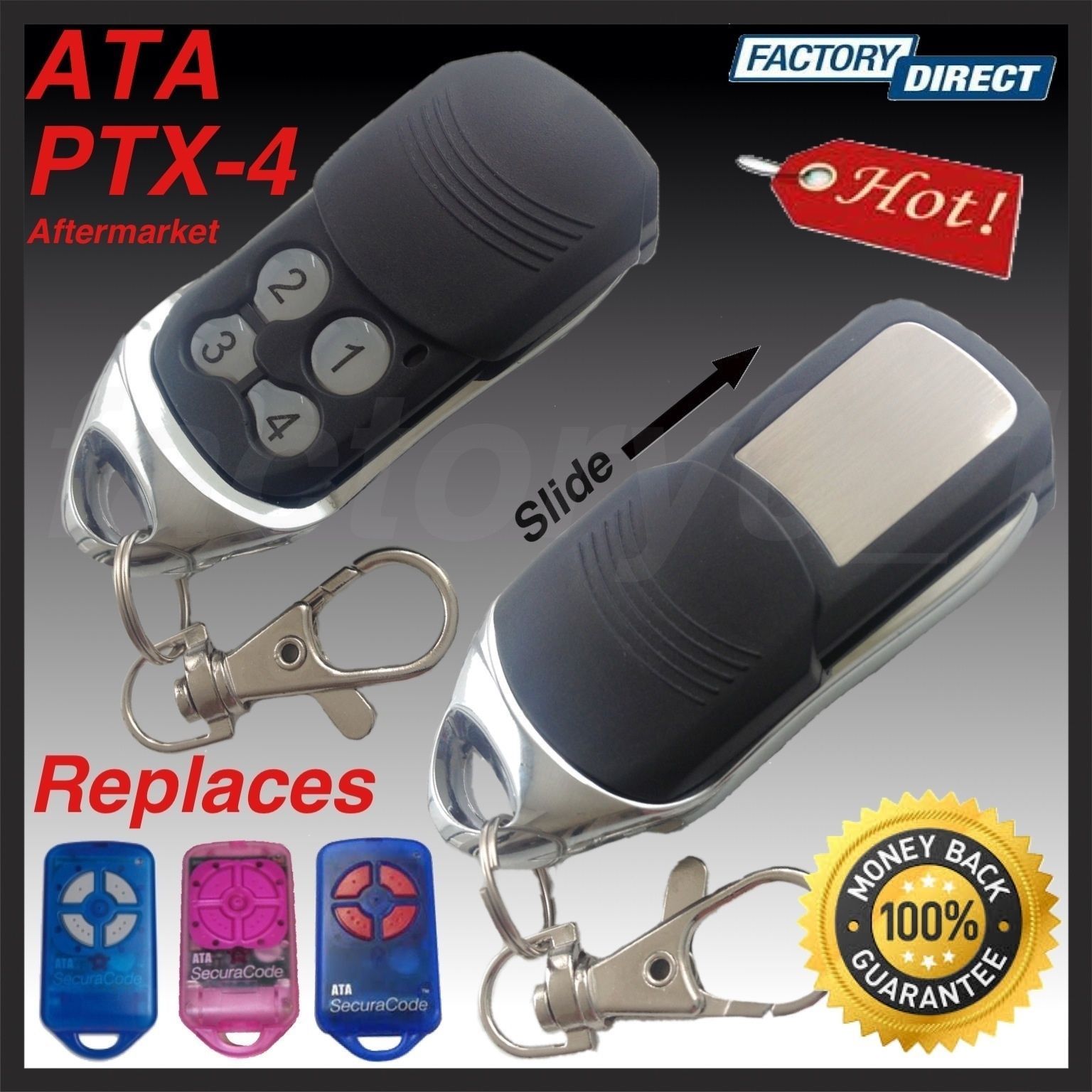 Securalift Garage Door Opener Designs Ata Ptx 4 Garage Door Remote Control Replacement Ptx4 With Rolling