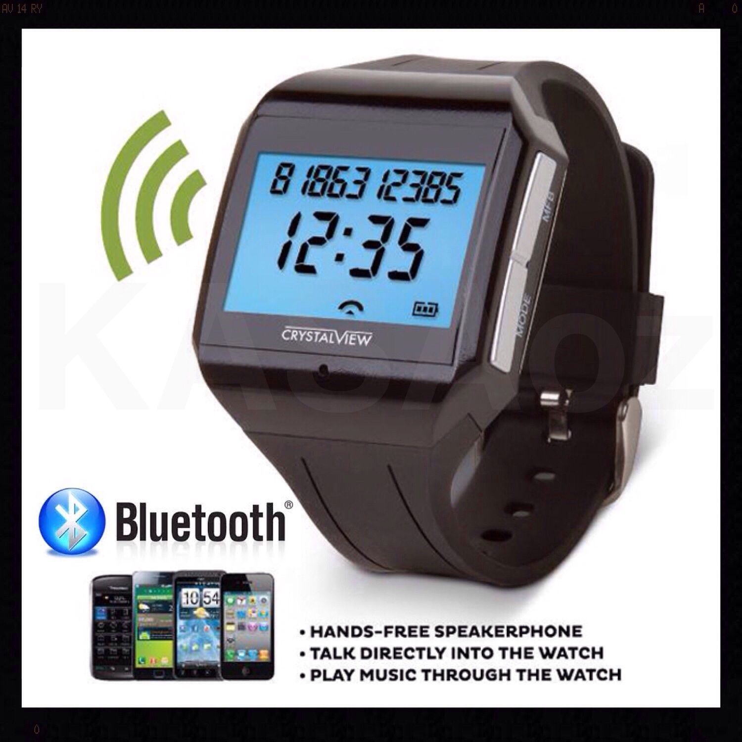 digital watch with bluetooth