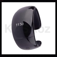 BLACK GENUINE BLUETOOTH SMART BRACELET MOBILE PHONE WATCH OLED CALLER ID
