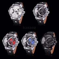 WHITE - WHITE UNISEX QUARTZ WEIDE SPORTS WATCH GENUINE LEATHER 30M WATERPROOF