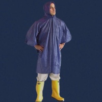 DARK BLUE EMERGENCY RAIN PONCHO WATERPROOF RAIN CAPE ONE SIZE FITS ALL REUSABLE!