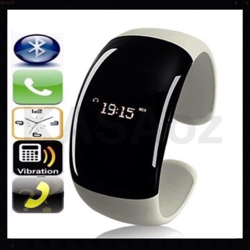 WHITE GENUINE BLUETOOTH SMART BRACELET MOBILE PHONE WATCH OLED CALLER ID