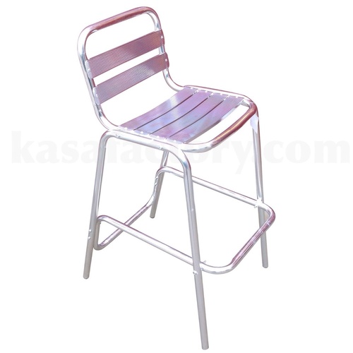 BAR CHAIR HIGH BACK COMMERCIAL ALUMINIUM RESTAURANT CAFE POOL OUTDOOR NEW SERIES